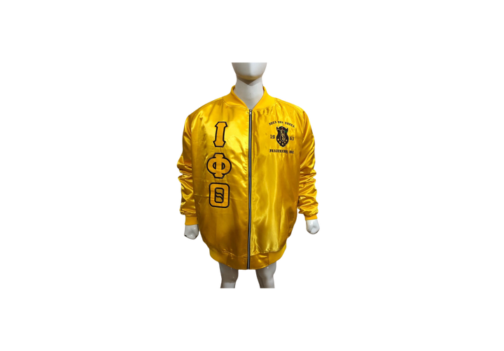 Gold Satin Centennial Bomber Jacket